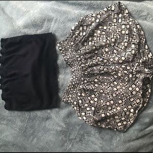 tube top and shorts